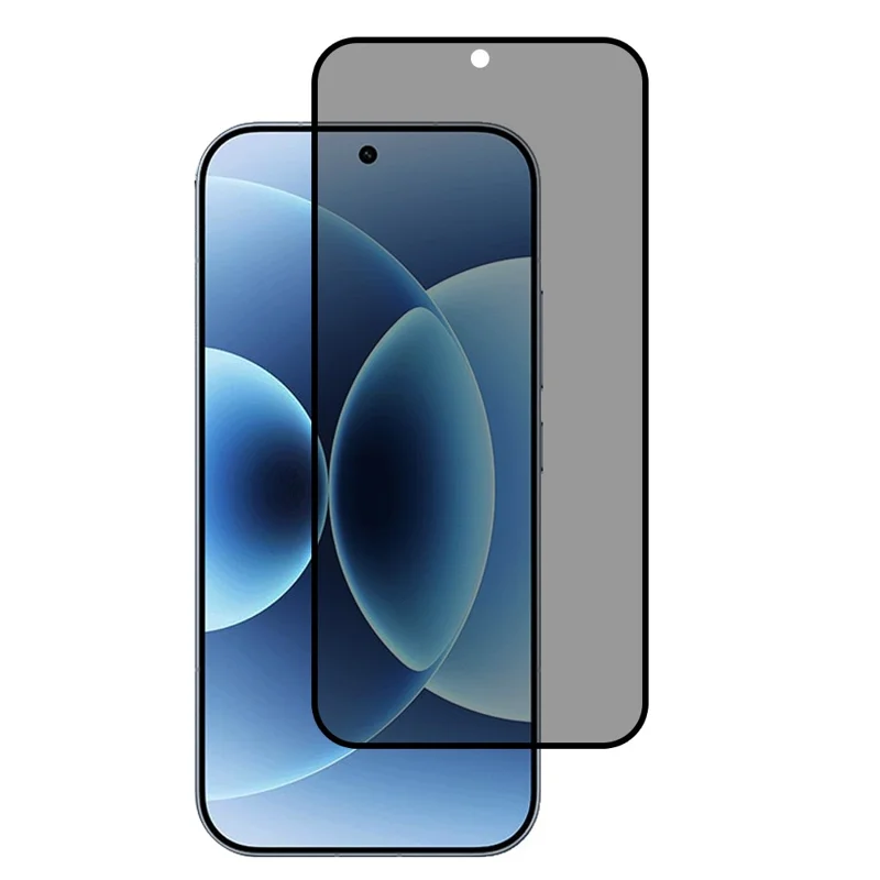 For Xiaomi 17T Anti-Spy Screen Protector Black Edge Full Glue (Fingerprint Unlock) - Black