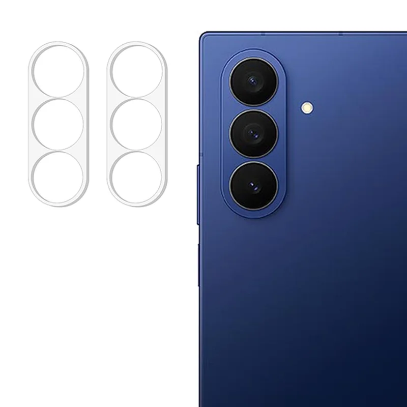 2 Pezzi per Samsung Galaxy Z Fold8 Protettore Obiettivo Fotocamera Copertura Totale in Vetro Temperato con Arco 3D Anti-Graffio Pellicola Obiettivo - Trasparente
