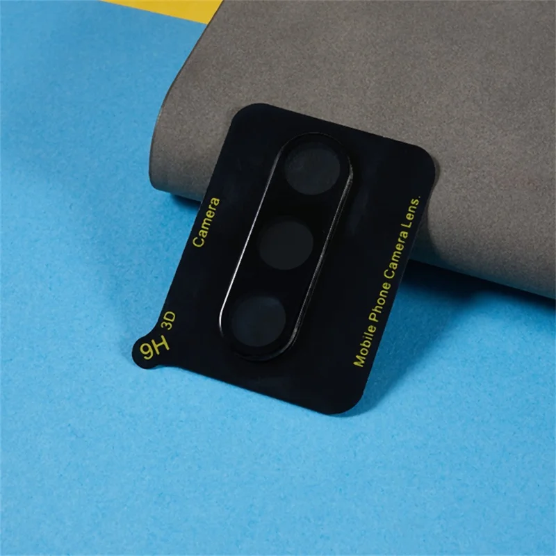 2Pcs For Samsung Galaxy A27 5G / M47 5G Camera Lens Protector 2.5D Arc Edge Silk Printing Tempered Glass Full Coverage Rear Lens Film - Black
