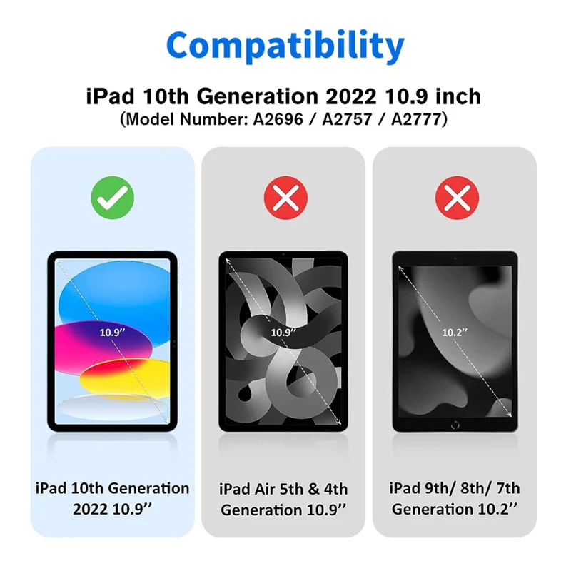 ENKAY HAT PRINCE for iPad 10.9 (2022) 0.33mm Clear Film Full Coverage Full Glue Tempered Glass Screen Protector with Installation Kit - Transparent