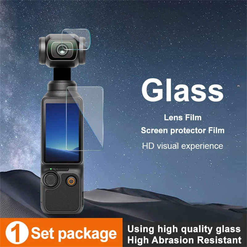 IMAK Pour DJI Osmo Pocket 4 Kit de protection d'écran en verre trempé + protection d'objectif