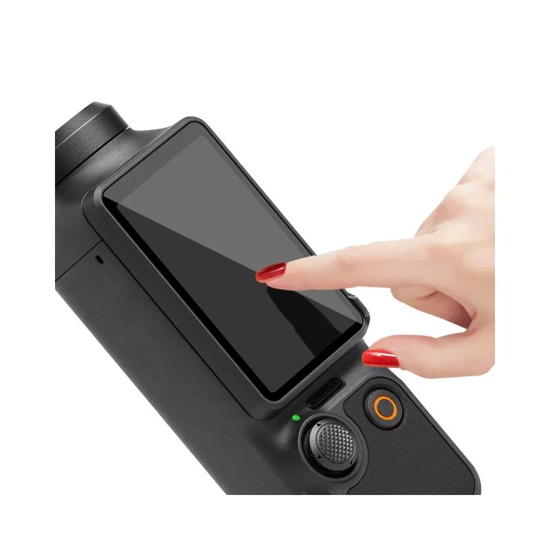 IMAK Protector de Pantalla de Cristal Templado para DJI Osmo Pocket 4 + Juego de Película para Lente con Marco de Posicionamiento Automático