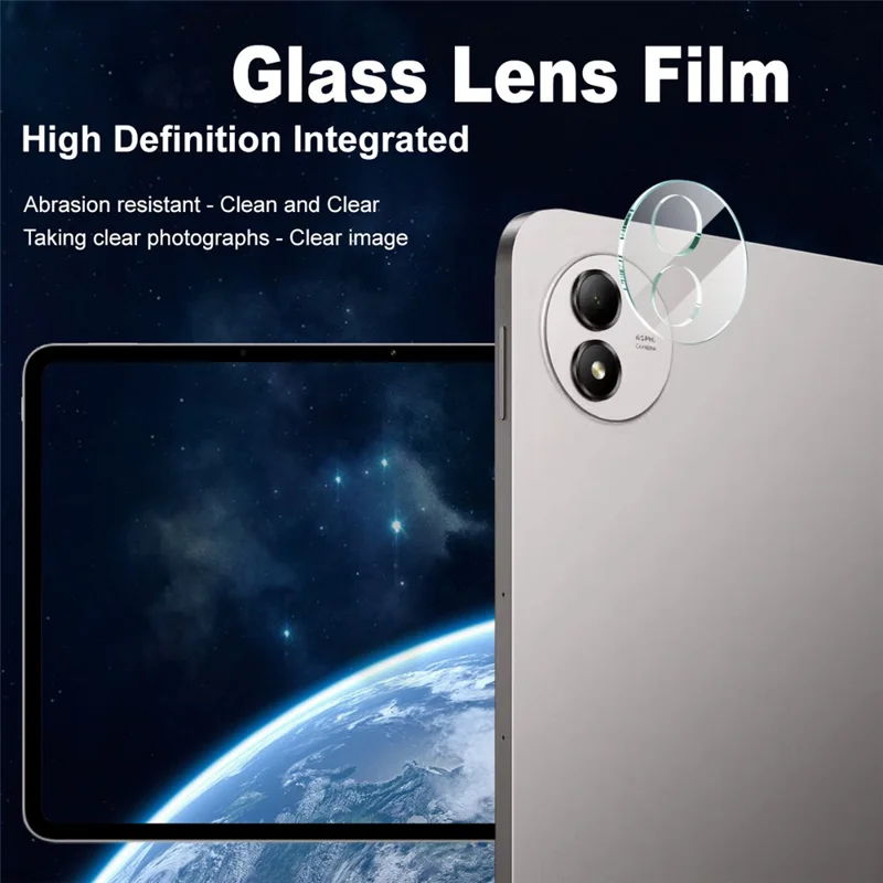 IMAK For vivo Pad6 Pro Tempered Glass Full Cover Camera Lens Protector + Acrylic Lens Cap - Transparent