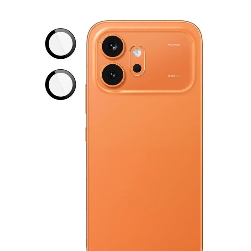 IMAK Protector de Lente de Cámara de Vidrio Templado para Honor 600 5G con Marco de Posicionamiento Automático (Cobertura Completa) - Transparente