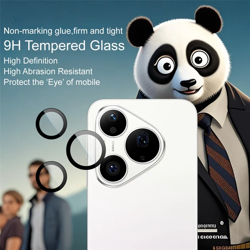 IMAK For Huawei Pura 90s Pro / Pura 90 Pro Tempered Glass Camera Lens Protector with Self Positioning Frame (Complete Covering) - Transparent