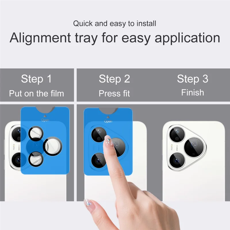 IMAK For Huawei Pura 90s Pro / Pura 90 Pro Tempered Glass Camera Lens Protector with Self Positioning Frame (Complete Covering) - Transparent