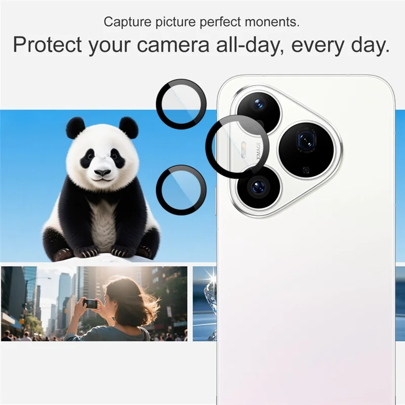 IMAK For Huawei Pura 90s Pro / Pura 90 Pro Tempered Glass Camera Lens Protector with Self Positioning Frame (Complete Covering) - Transparent
