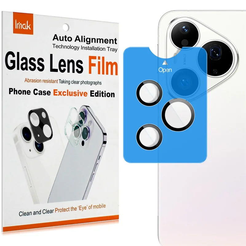 IMAK For Huawei Pura 90s Pro / Pura 90 Pro Tempered Glass Camera Lens Protector with Self Positioning Frame (Complete Covering) - Transparent