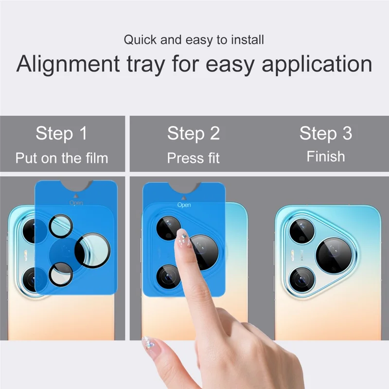 IMAK For Huawei Pura 90s Pro Max / Pura 90 Pro Max Tempered Glass Camera Lens Protector with Self Positioning Frame (Complete Covering) - Transparent
