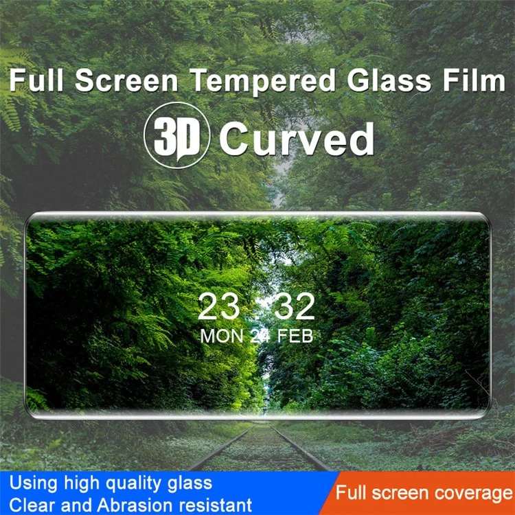 IMAK Para Xiaomi 13 Pro 5G Anti-explosão 3D HD Curved Tempered Glass Film Side Glue Anti-arranhão Protetor de Tela de Cobertura Total