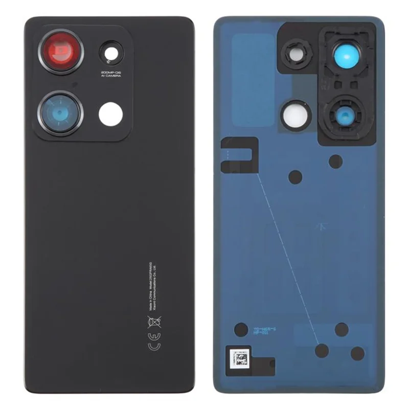 Para Xiaomi Redmi Note 14S 4G OEM Carcaça da Bateria com Tampa da Lente da Câmera - Preto