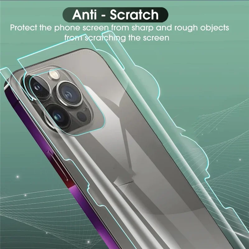25Pcs For iPhone 17 Pro Max Back Screen Protector Full Coverage Matte TPU Hydrogel Film