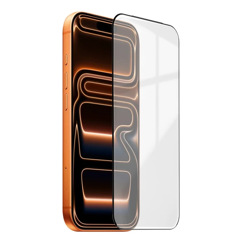 For iPhone 17 Pro Max Corning Gorilla Glass Full Screen Protector 9H Hardness Anti-Fingerprint Silk Printing Film - Black