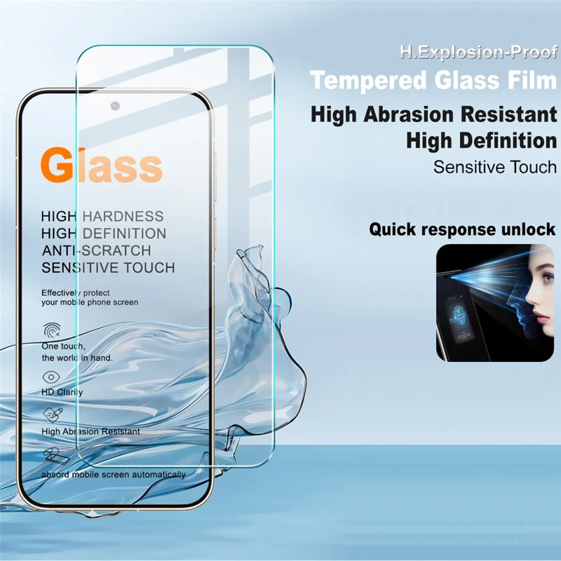 IMAK H Series For Huawei Pura 90 Pro Max Tempered Glass Screen Protector Shatter-Proof Protection (Not Complete Coverage) - Transparent