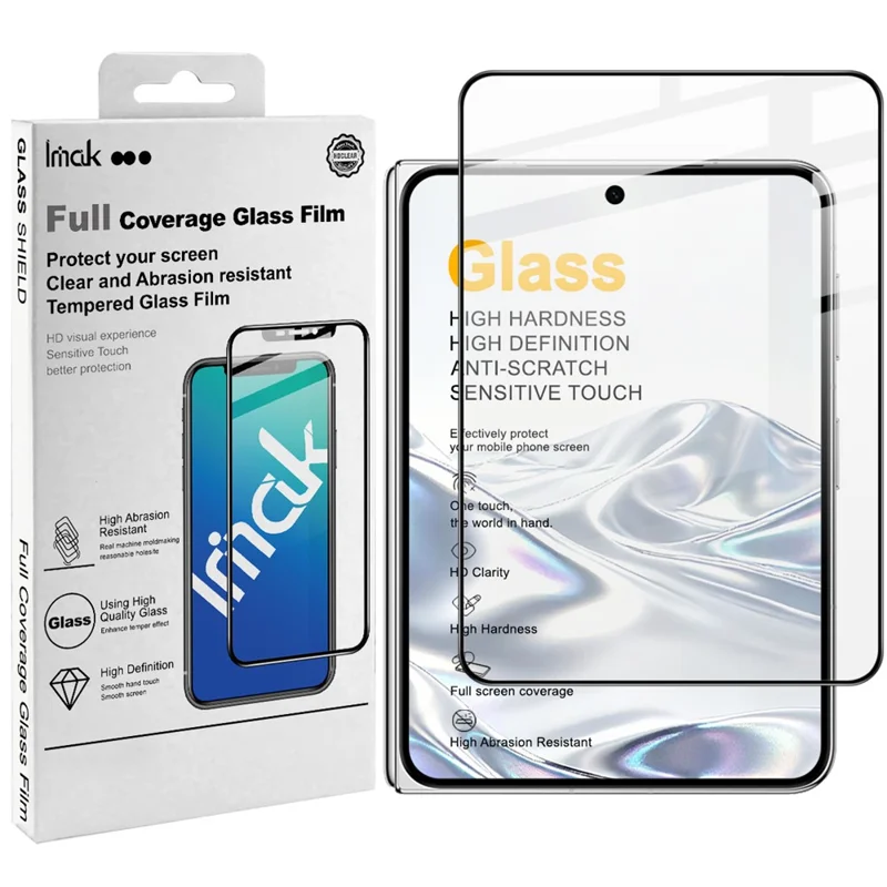 IMAK Pro+ Series For Huawei Pura X Max Tempered Glass Full Screen Protector Sensitive Touch Film - Transparent