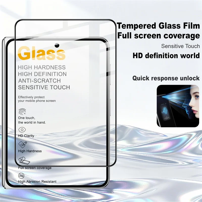 IMAK Pro+ Series For Huawei Pura X Max Tempered Glass Full Screen Protector Sensitive Touch Film - Transparent