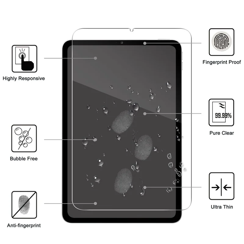 For Xiaomi Redmi K Pad 2 Screen Protector Anti-Shatter Arc Edge Tempered Glass Film