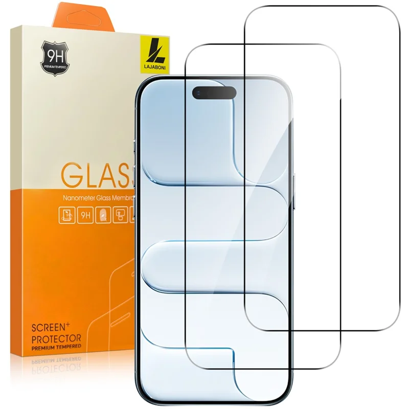 LAJABONI 2Pcs For iPhone Air HD Clear Screen Protector Anti-Explosion 2.5D Arc Edge Not Complete Covering Tempered Glass Screen Film - Transparent