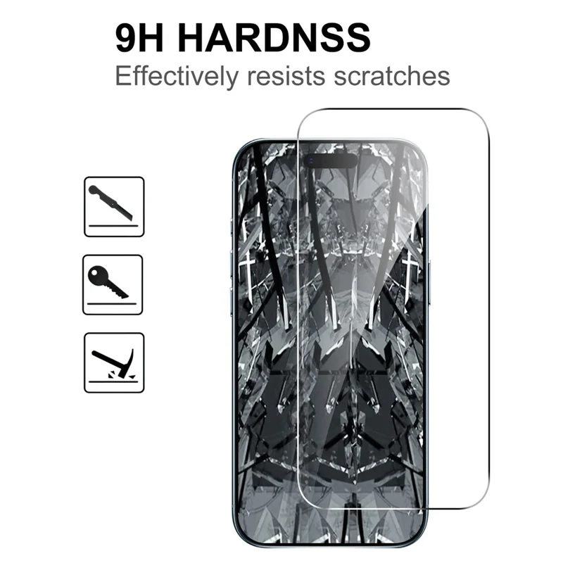 LAJABONI 2Pcs For iPhone Air HD Clear Screen Protector Anti-Explosion 2.5D Arc Edge Not Complete Covering Tempered Glass Screen Film - Transparent