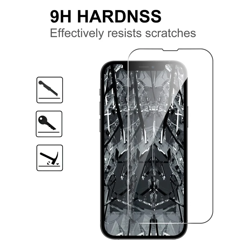 LAJABONI 2Pcs For iPhone 12 mini HD Clear Screen Protector Anti-Explosion 2.5D Arc Edge Not Complete Covering Tempered Glass Screen Film - Transparent