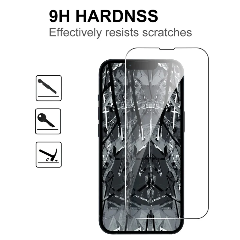 LAJABONI 2Pcs HD Clear Screen Protector For iPhone 16e  /  17e Anti-Explosion 2.5D Arc Edge Not Complete Covering Tempered Glass Screen Film - Transparent