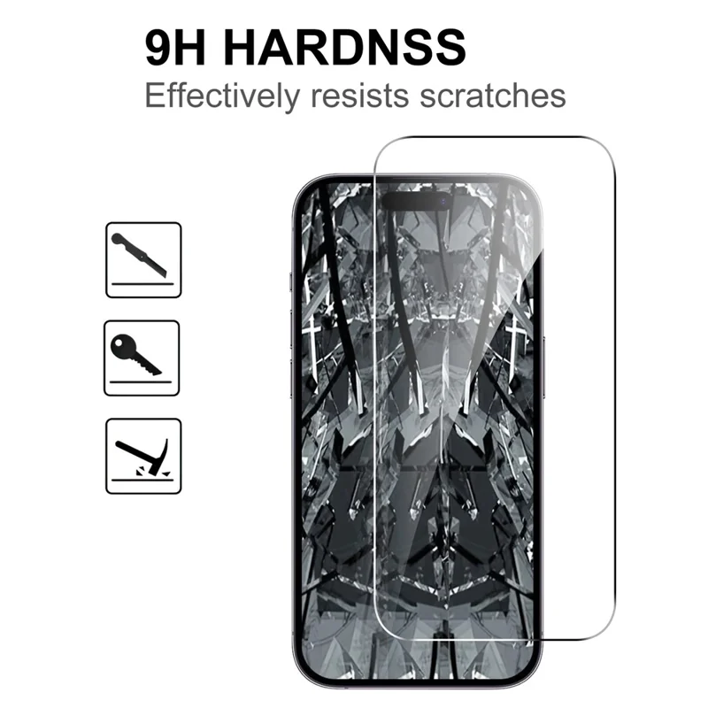 LAJABONI 2Pcs For iPhone 15 Plus HD Clear Screen Protector Anti-Explosion 2.5D Arc Edge Not Complete Covering Tempered Glass Screen Film - Transparent
