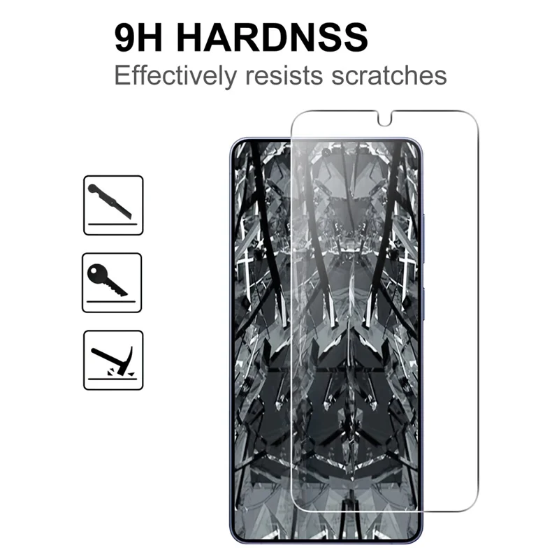 LAJABONI 2Pcs For Samsung Galaxy S25 HD Clear Screen Protector Anti-Explosion 2.5D Arc Edge Not Complete Covering Tempered Glass Screen Film - Transparent