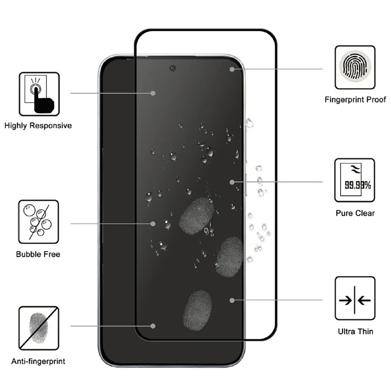 Für Xiaomi 17T Pro AGC Gehärtetes Glas mit schwarzen Rändern, Vollkleber, vollständiger Abdeckung, Displayschutz