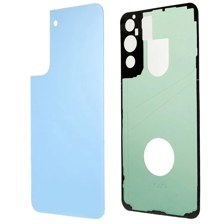 For Samsung Galaxy S22+ 5G S906 Battery Housing Cover with Adhesive Sticker Phone Replacement Parts - Baby Blue