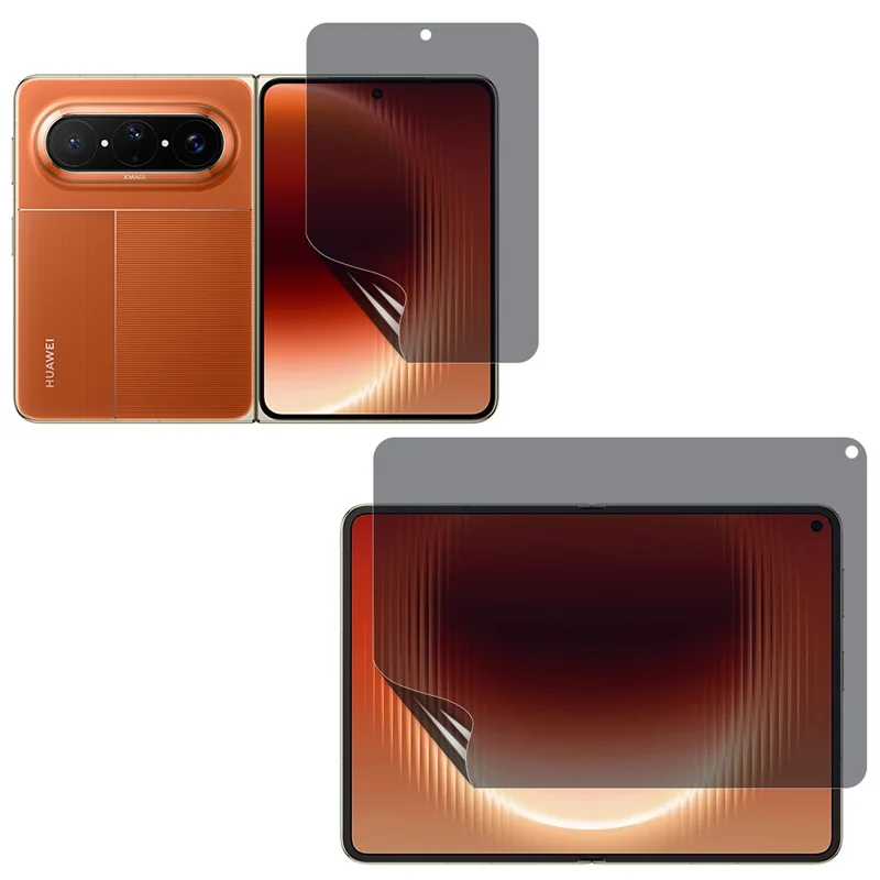 For Huawei Pura X Max Hydrogel Film Kit 180-Degree Anti-spy Front + Inner TPU Screen Protector