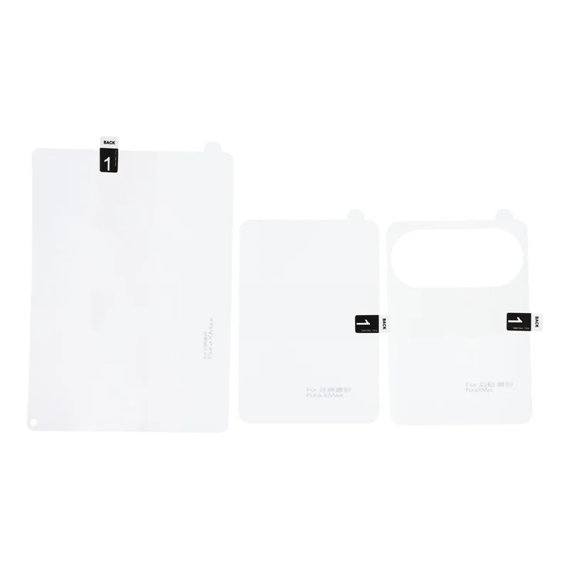 For Huawei Pura X Max Hydrogel Film Set Matte Anti-fingerprint Front + Inside + Back Cover TPU Screen Protector