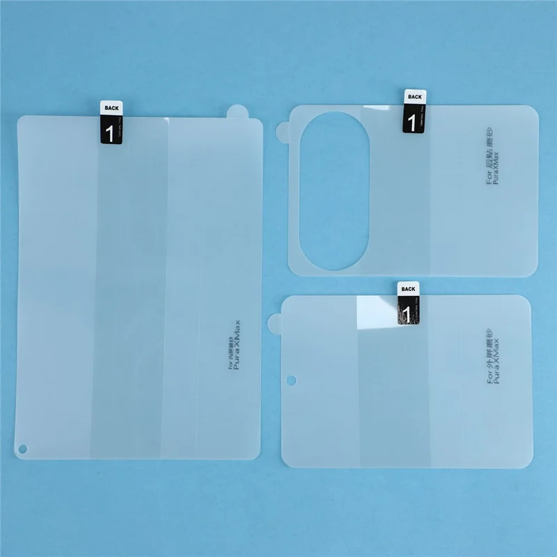 For Huawei Pura X Max Hydrogel Film Set Matte Anti-fingerprint Front + Inside + Back Cover TPU Screen Protector