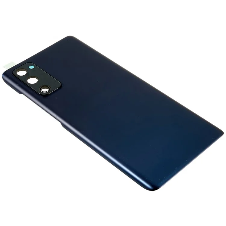 Pour Samsung Galaxy S20 FE 4G G780 / S20 FE 5G G781 Boîtier de batterie avec autocollant adhésif + Couvercle de l'objectif de la caméra - Bleu foncé