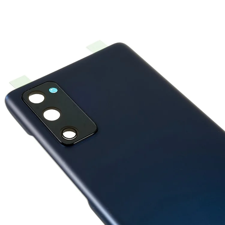 Pour Samsung Galaxy S20 FE 4G G780 / S20 FE 5G G781 Boîtier de batterie avec autocollant adhésif + Couvercle de l'objectif de la caméra - Bleu foncé