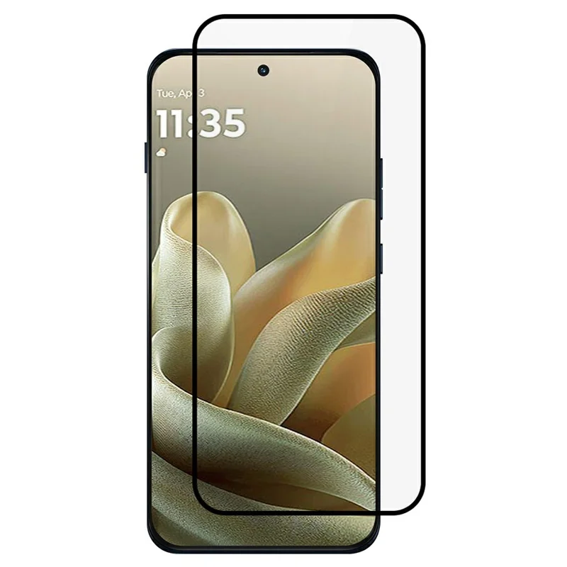 For Motorola Edge 70 Pro 5G Full Screen Protector 3D Curved Tempered Glass Film Side Glue - Transparent