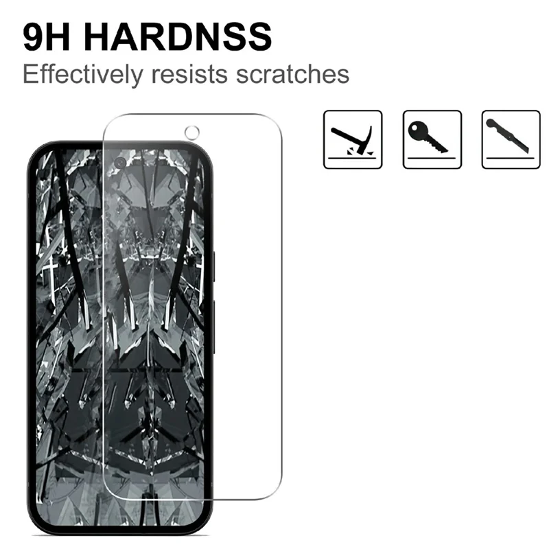 LAJABONI 2Pcs For Google Pixel 6a HD Clear Screen Protector Anti-Explosion 2.5D Arc Edge Not Complete Covering Tempered Glass Screen Film - Transparent
