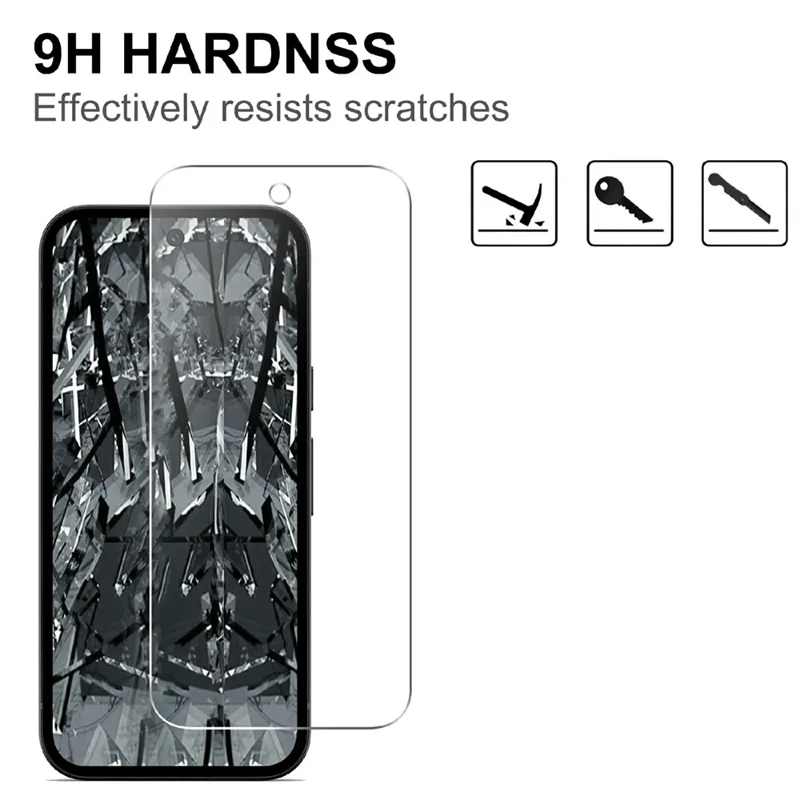 LAJABONI 2Pcs For Google Pixel 7a HD Clear Screen Protector Anti-Explosion 2.5D Arc Edge Not Complete Covering Tempered Glass Screen Film - Transparent