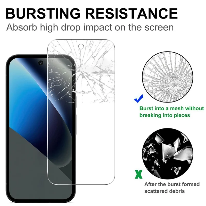 LAJABONI 2Pcs For Google Pixel 7a HD Clear Screen Protector Anti-Explosion 2.5D Arc Edge Not Complete Covering Tempered Glass Screen Film - Transparent