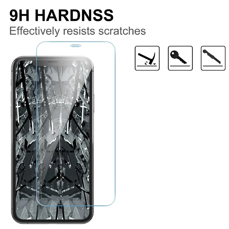LAJABONI 2Pcs For iPhone 11 Pro Max HD Clear Screen Protector Anti-blue-ray Not Complete Covering Tempered Glass Screen Film - Transparent