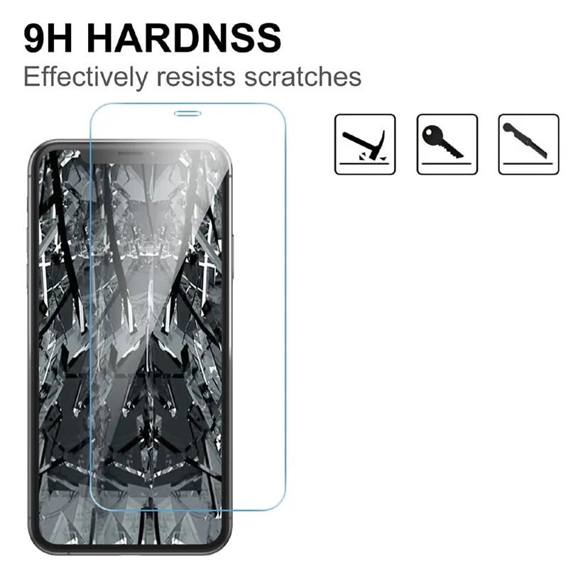 LAJABONI 2Pcs For iPhone 12 Pro Max HD Clear Screen Protector Anti-blue-ray Not Complete Covering Tempered Glass Screen Film - Transparent