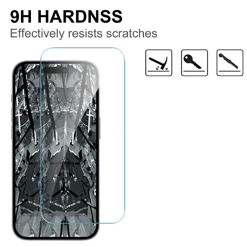 LAJABONI 2Pcs For iPhone 15 HD Clear Screen Protector Anti-blue-ray Not Complete Covering Tempered Glass Screen Film - Transparent