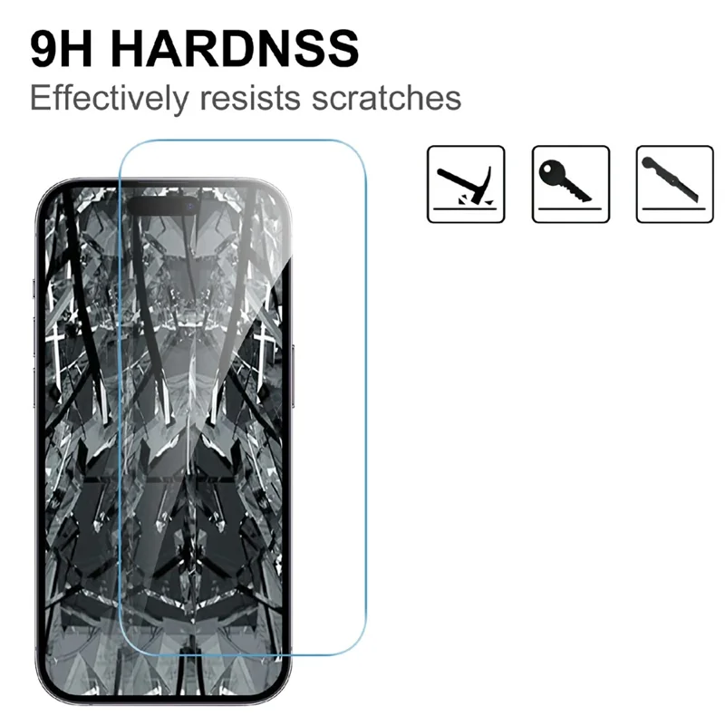 LAJABONI 2Pcs For iPhone 15 Plus HD Clear Screen Protector Anti-blue-ray Not Complete Covering Tempered Glass Screen Film - Transparent