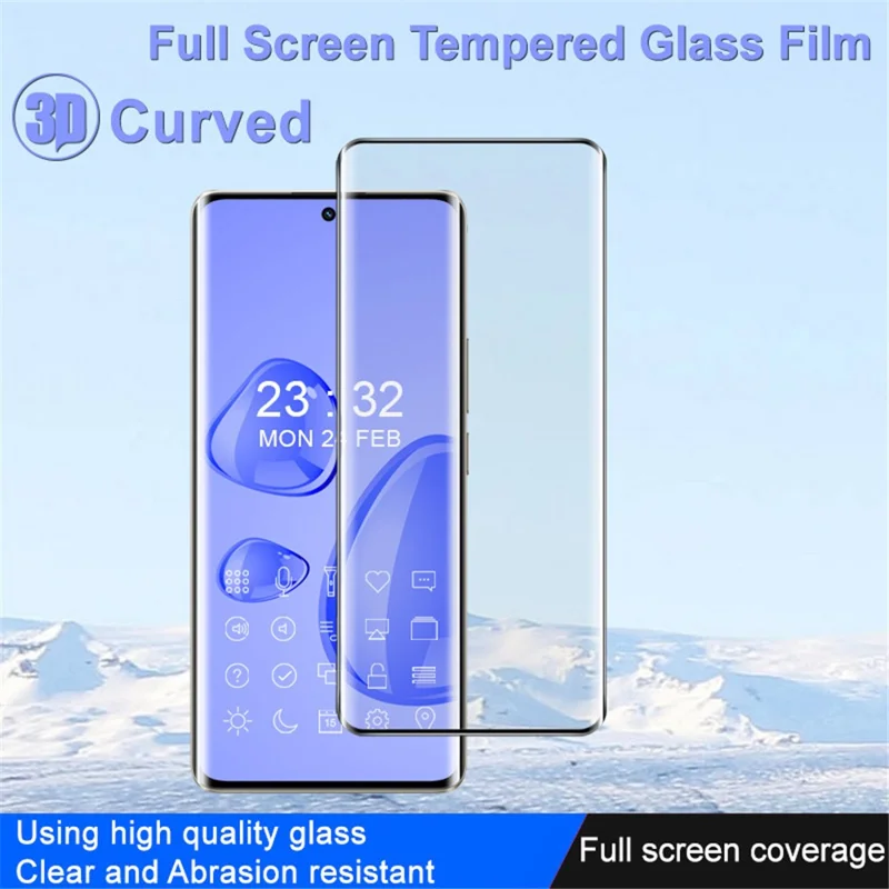 IMAK For Realme 10 Pro+ 5G (China) Anti-explosion 3D Curved HD Tempered Glass Film Side Glue Full Coverage Anti-scratch Screen Protector