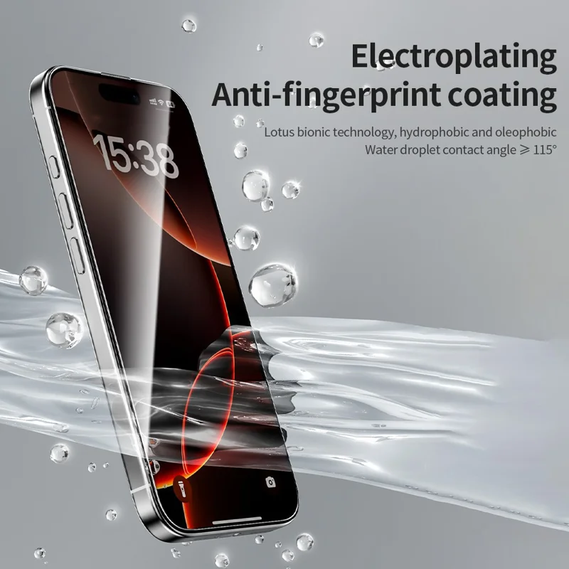 ZGA för iPhone 17 / 16 Pro Skärmskydd Anti-statiskt Hög aluminium-silicium glas HD Film