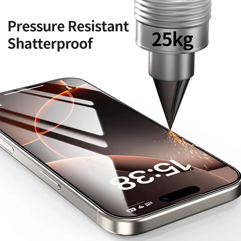 ZGA för iPhone 17 / 16 Pro Skärmskydd Anti-statiskt Hög aluminium-silicium glas HD Film