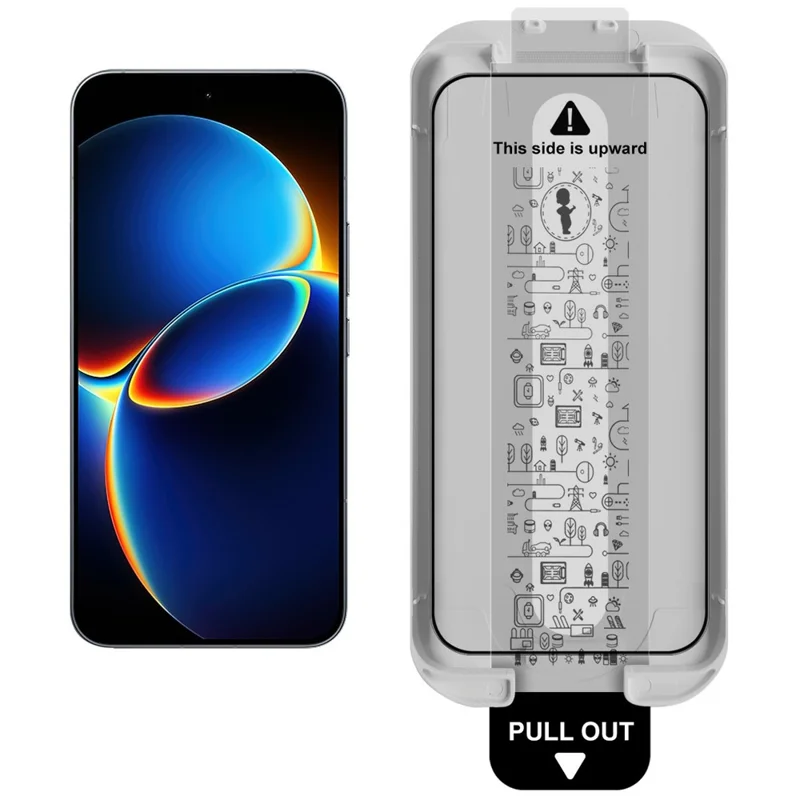 IMAK 3 Stück Gehärtetes Glas Für Xiaomi Redmi K90 Max 5G Vollbildschutz Vollklebefolie mit staufreiem Installationswerkzeug (Fingerabdruck-Entsperrung) - Schwarz