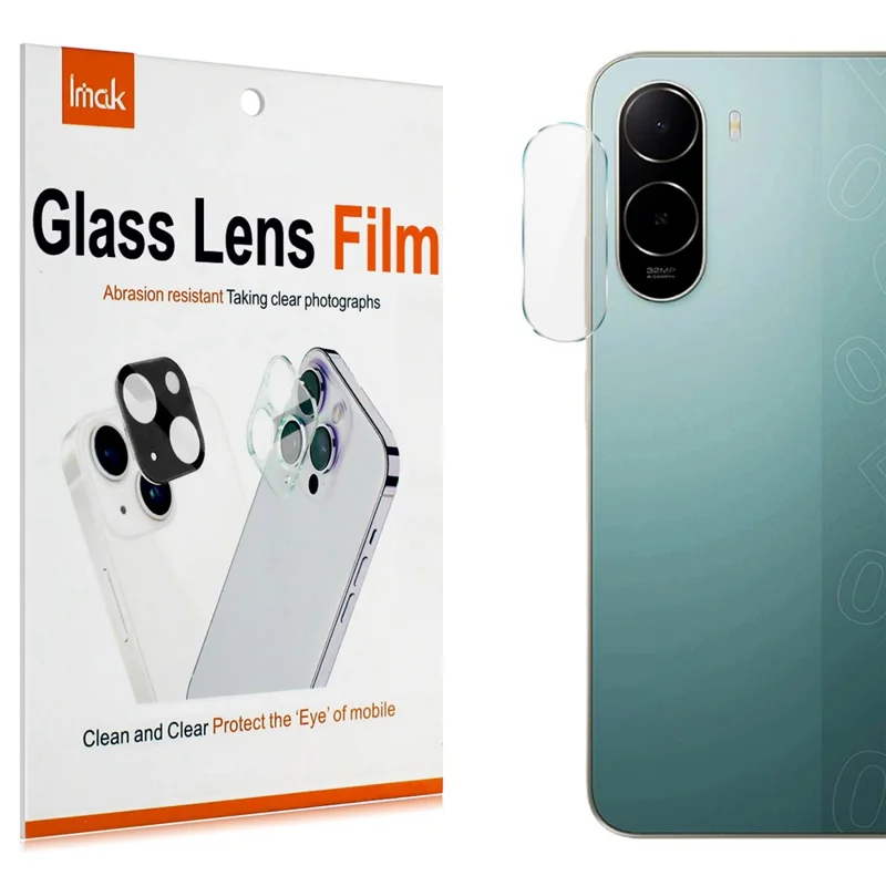 IMAK Protector de Lente para Cámara para Xiaomi Poco C85x 5G / Poco C81 Pro 4G, Protector de Lente de Vidrio Templado Delgado, Película de Cobertura Completa - Transparente