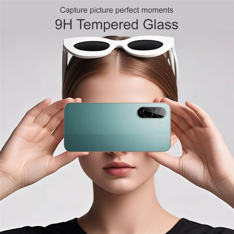 IMAK Protector de Lente para Cámara para Xiaomi Poco C85x 5G / Poco C81 Pro 4G, Protector de Lente de Vidrio Templado Delgado, Película de Cobertura Completa - Transparente
