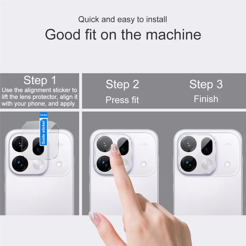 IMAK For Oppo Find X9s Pro 5G Camera Lens Protector Slim Tempered Glass Full Coverage Lens Film - Transparent