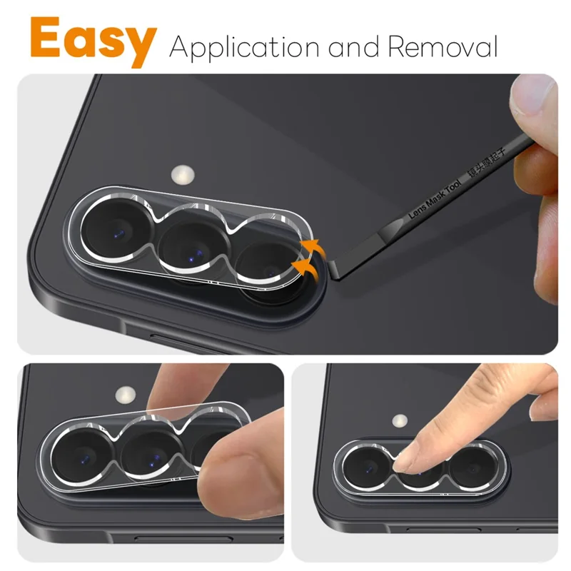 NORTHJO For Samsung Galaxy A57 5G / A37 5G Camera Lens Protector Tempered Glass HD Clear 3D Full Coverage - Transparent